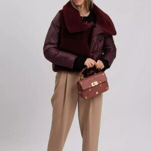 NORA BARTH ICONIC Contrast Sherpa Collar Down Jacket